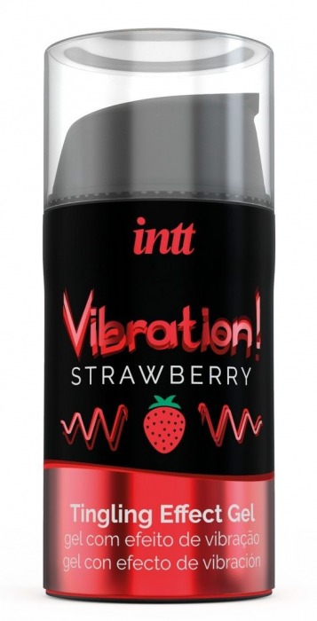 Жидкий интимный гель с эффектом вибрации Vibration! Strawberry - 15 мл. - INTT - купить с доставкой в Ногинске