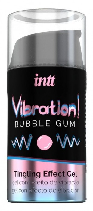 Жидкий интимный гель с эффектом вибрации Vibration! Bubble Gum - 15 мл. - INTT - купить с доставкой в Ногинске