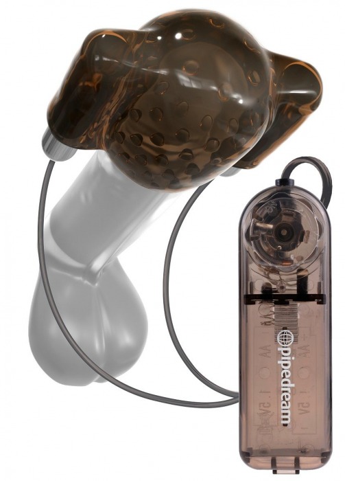 Дымчатый вибростимулятор головки пениса Dual Vibrating Head Teaser - Pipedream - в Ногинске купить с доставкой