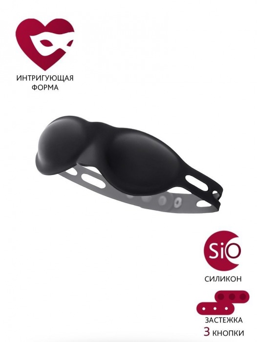 Черная плотная силиконовая маска - ToyFa - купить с доставкой в Ногинске