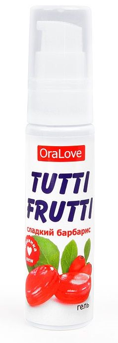 Гель-смазка Tutti-frutti со вкусом барбариса - 30 гр. - Биоритм - купить с доставкой в Ногинске