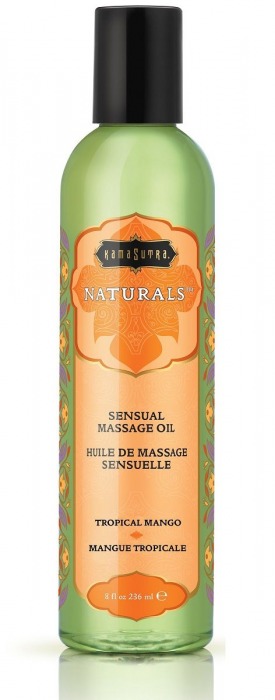Массажное масло Naturals Tropical Mango с ароматом манго - 236 мл. - Kama Sutra - купить с доставкой в Ногинске