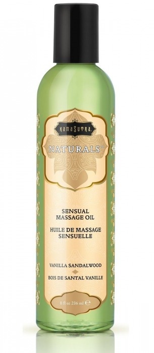 Массажное масло Naturals Vanilla Sandalwood с ароматом ванили и сандала - 236 мл. - Kama Sutra - купить с доставкой в Ногинске
