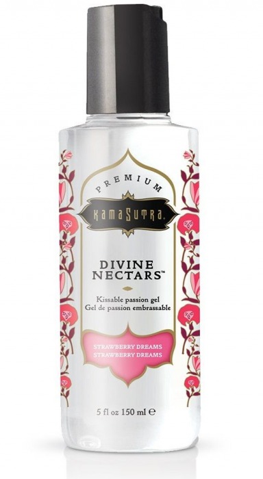 Гель-лубрикант на водной основе Divine Nectars Strawberry Dream с ароматом клубники - 150 мл. - Kama Sutra - купить с доставкой в Ногинске