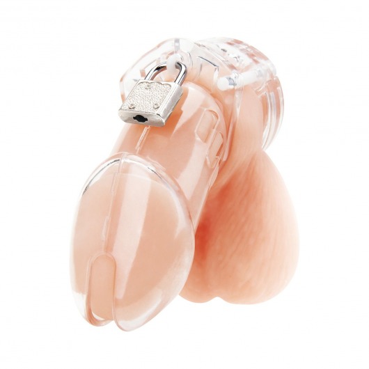 Прозрачная клетка целомудрия Acrylic See-thru Chastity Cage - BlueLine - купить с доставкой в Ногинске