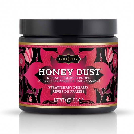 Пудра для тела Honey Dust Body Powder с ароматом клубники - 170 гр. - Kama Sutra - купить с доставкой в Ногинске