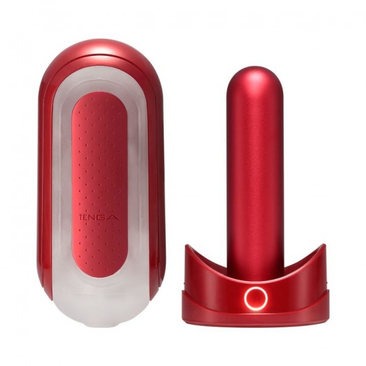Красный мастурбатор Flip Zero Red   Warmer с подогревом - Tenga - в Ногинске купить с доставкой
