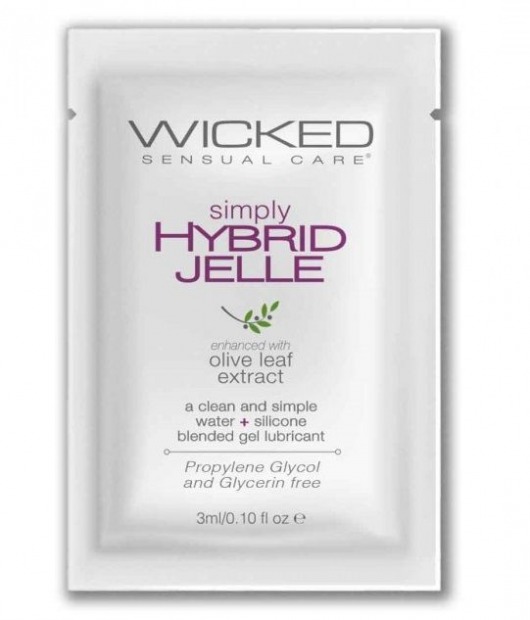 Гель-лубрикант на водно-силиконовой основе Simply Hybrid Jelle - 3 мл. - Wicked - купить с доставкой в Ногинске