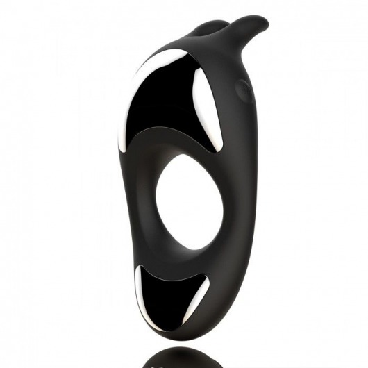 Черное эрекционное кольцо с двумя моторами Zeus Dual Vibe Cock Ring - FeelzToys - в Ногинске купить с доставкой