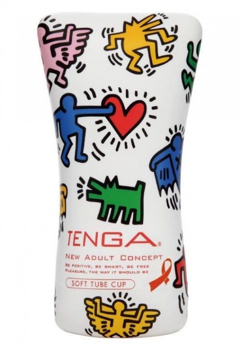 Мастурбатор-туба Keith Haring Soft Tube CUP - Tenga - в Ногинске купить с доставкой