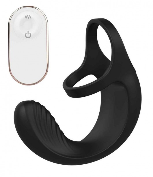 Черный анальный стимулятор с эрекционными кольцами Remote Couple Teaser - Dream Toys - в Ногинске купить с доставкой