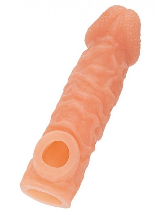 Телесная закрытая насадка с шершавой головкой Cock Sleeve Size S - 13,8 см. - KOKOS - в Ногинске купить с доставкой