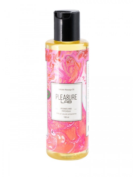 Массажное масло Pleasure Lab Delicate с ароматом пиона и пачули - 100 мл. - Pleasure Lab - купить с доставкой в Ногинске