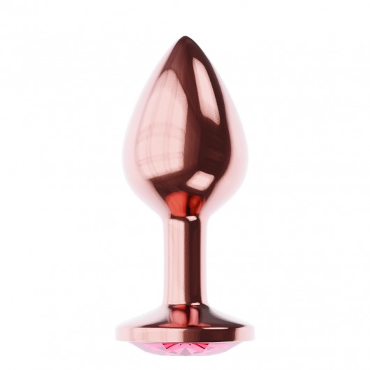 Пробка цвета розового золота с малиновым кристаллом Diamond Ruby Shine L - 8,3 см. - Lola Games - купить с доставкой в Ногинске