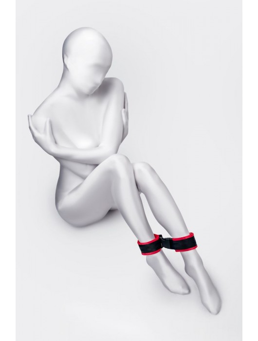 Красно-черные велюровые оковы Anonymo - ToyFa - купить с доставкой в Ногинске