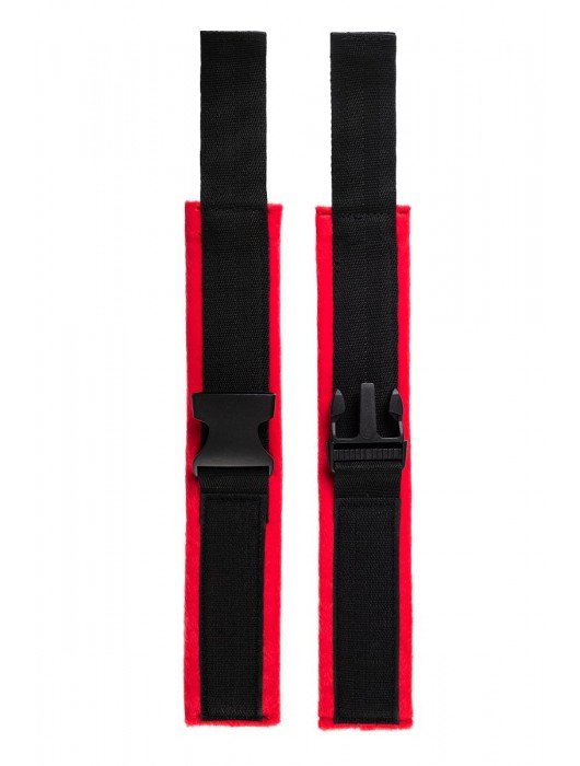 Красно-черные велюровые оковы Anonymo - ToyFa - купить с доставкой в Ногинске