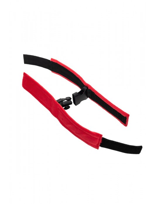 Красно-черные велюровые оковы Anonymo - ToyFa - купить с доставкой в Ногинске