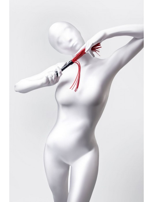 Красно-черный флоггер Anonymo - 28 см. - ToyFa - купить с доставкой в Ногинске