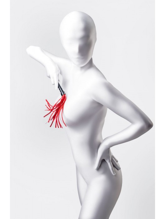 Красно-черный флоггер Anonymo - 28 см. - ToyFa - купить с доставкой в Ногинске