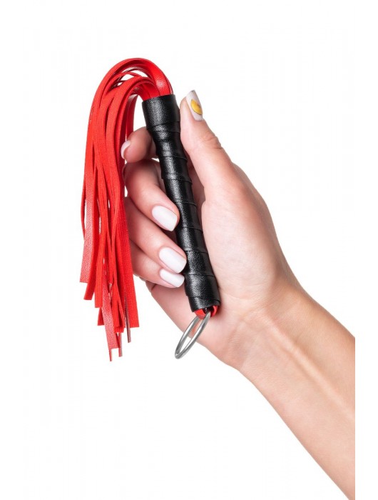Красно-черный флоггер Anonymo - 28 см. - ToyFa - купить с доставкой в Ногинске