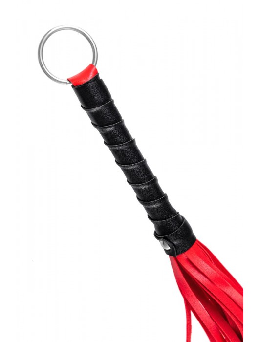 Красно-черный флоггер Anonymo - 28 см. - ToyFa - купить с доставкой в Ногинске