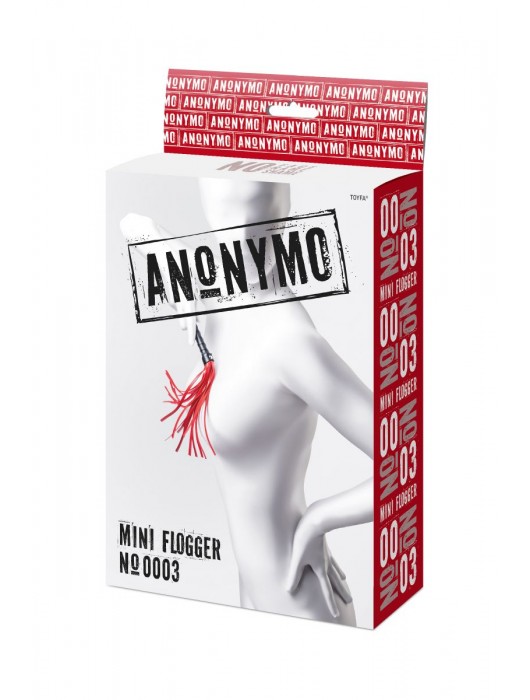 Красно-черный флоггер Anonymo - 28 см. - ToyFa - купить с доставкой в Ногинске