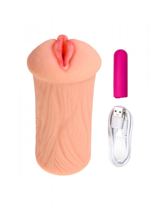 Реалистичный мастурбатор-вагина телесного цвета Elegance.001 с вибрацией - KOKOS - в Ногинске купить с доставкой