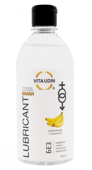 Интимный гель-смазка на водной основе VITA UDIN с ароматом банана - 500 мл. - VITA UDIN - купить с доставкой в Ногинске