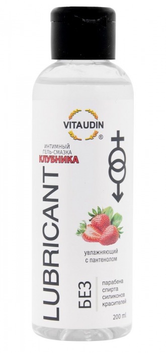 Интимный гель-смазка на водной основе VITA UDIN с ароматом клубники - 200 мл. - VITA UDIN - купить с доставкой в Ногинске