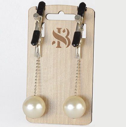Зажимы на соски с бусинами под жемчуг Pearl - Sitabella - купить с доставкой в Ногинске