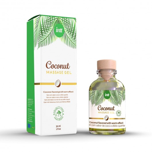 Массажный гель с ароматом кокоса Coconut - 30 мл. - INTT - купить с доставкой в Ногинске