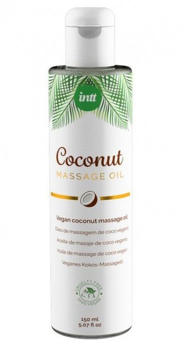 Массажное масло Vegan Coconut - 150 мл. - INTT - купить с доставкой в Ногинске