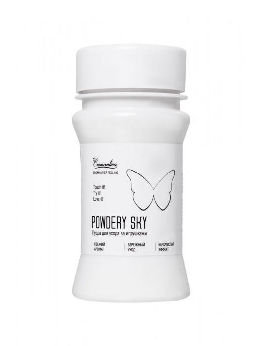 Пудра для ухода за игрушками Powdery Sky с ароматом мяты - 40 гр. - Eromantica - купить с доставкой в Ногинске