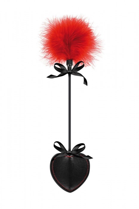 Стек с пуховкой Sweet Caress Feather Whip - 44 см. - Sweet Caress - купить с доставкой в Ногинске