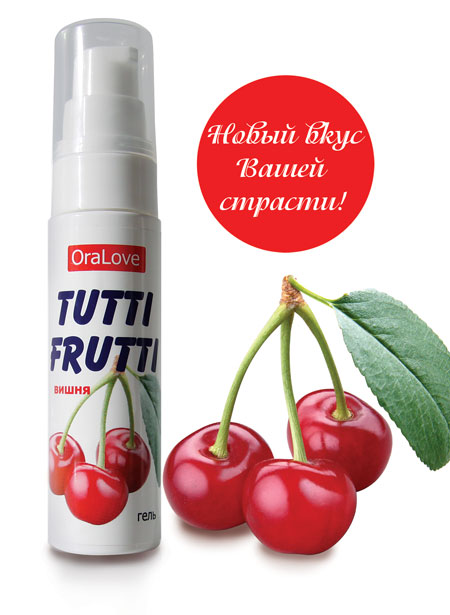 Гель-смазка Tutti-frutti с вишнёвым вкусом - 30 гр. - Биоритм - купить с доставкой в Ногинске