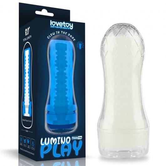 Светящийся в темноте мастурбатор Lumino Play Masturbator Ribbed - Lovetoy - в Ногинске купить с доставкой