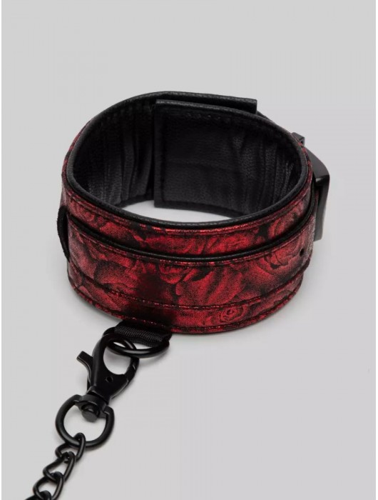 Красно-черные оковы Reversible Faux Leather Ankle Cuffs - Fifty Shades of Grey - купить с доставкой в Ногинске