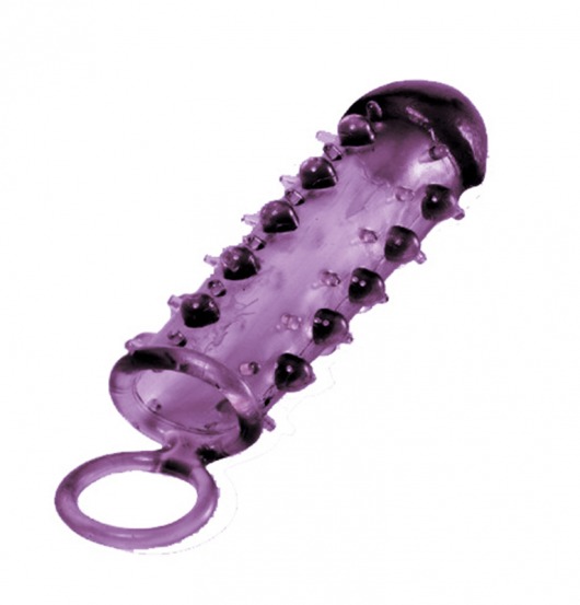Закрытая фиолетовая насадка с пупырышками SAMURAI PENIS SLEEVE PURPLE - 14,5 см. - NMC - в Ногинске купить с доставкой