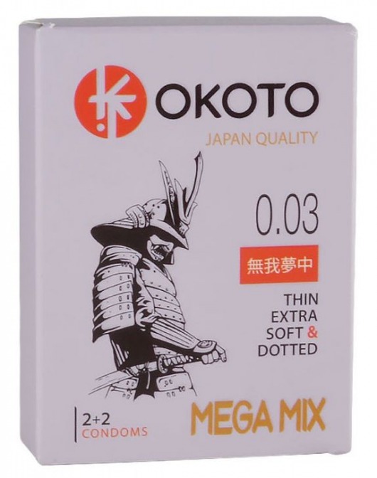Набор из 4 презервативов OKOTO MegaMIX - Sitabella - купить с доставкой в Ногинске