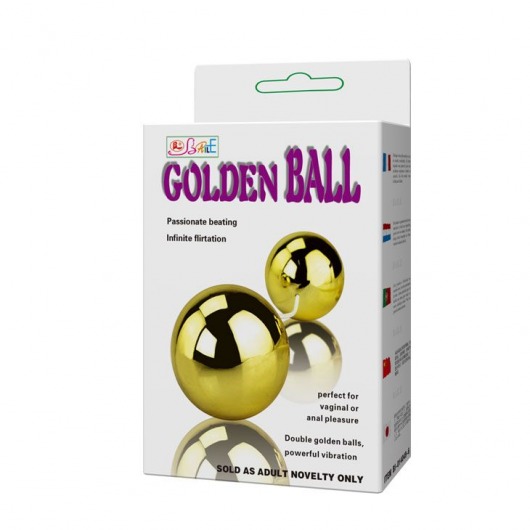 Золотистые шарики с вибрацией Goden Balls - Baile