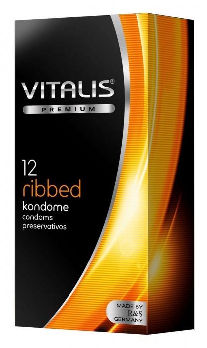Ребристые презервативы VITALIS PREMIUM ribbed - 12 шт. - Vitalis - купить с доставкой в Ногинске