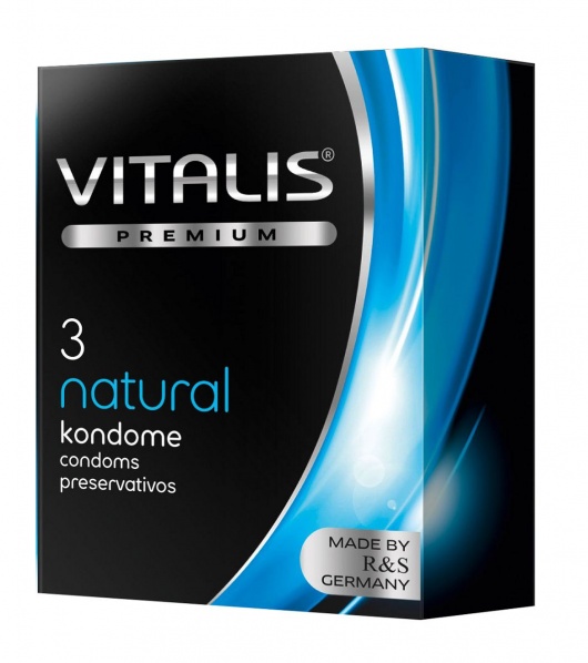 Классические презервативы VITALIS PREMIUM natural - 3 шт. - Vitalis - купить с доставкой в Ногинске