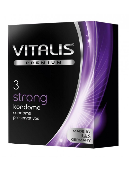 Презервативы с утолщенной стенкой VITALIS PREMIUM strong - 3 шт. - Vitalis - купить с доставкой в Ногинске