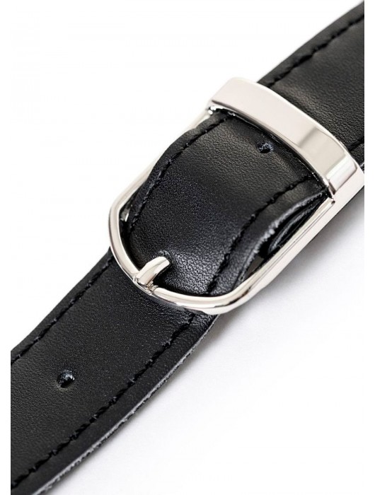 Кляп-крючок на чёрном кожаном ремешке - ToyFa - купить с доставкой в Ногинске