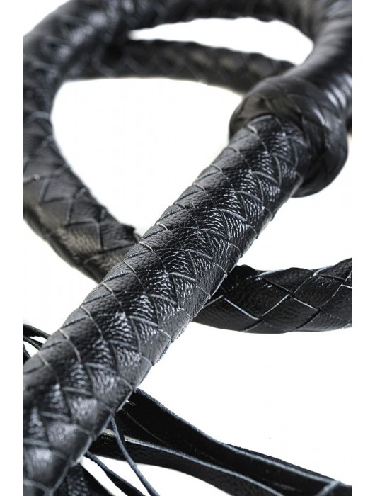 Длинный кожаный кнут с хлопушками на конце - ToyFa - купить с доставкой в Ногинске