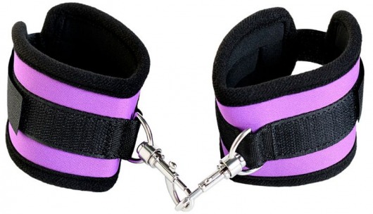 Наручники из неопрена фиолетового цвета - ToyFa - купить с доставкой в Ногинске