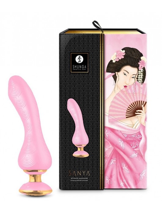Розовый вибростимулятор SANYA - 18,5 см. - Shunga