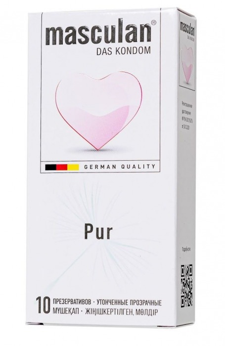 Супертонкие презервативы Masculan Pur - 10 шт. - Masculan - купить с доставкой в Ногинске