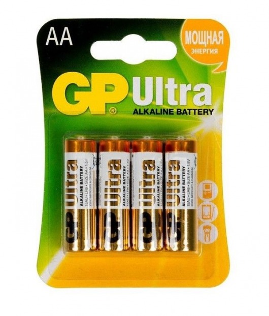 Батарейки алкалиновые GP Ultra Alkaline AA/LR6 - 4 шт. - Элементы питания - купить с доставкой в Ногинске