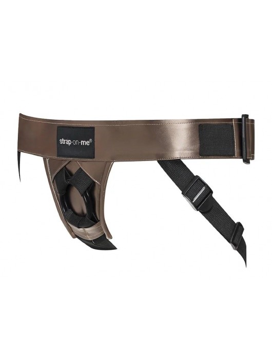 Бронзовый пояс для насадок Curious Harness - Strap-on-me - купить с доставкой в Ногинске
